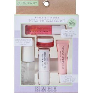 NIB Smoke & Mirrors Total Hydration Kit 5pc Highlighter Plump &Moisture Lip Mask